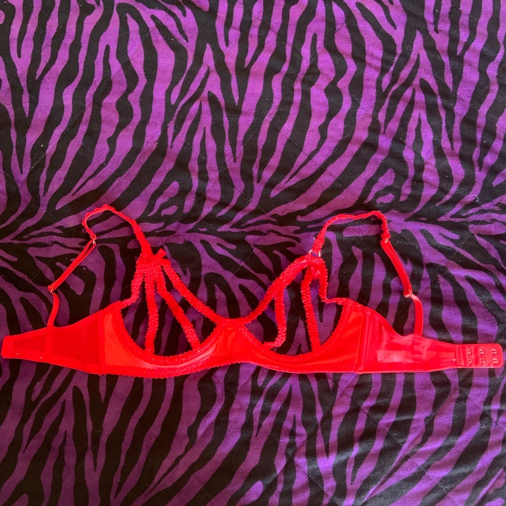 Elegant Red Lace Bra